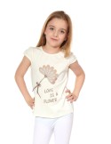 Bluza fete cu aplicare crem NDZ81380 - Magazin online - Boutique